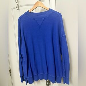 Aerie Vibrant Blue Crewneck Sweater